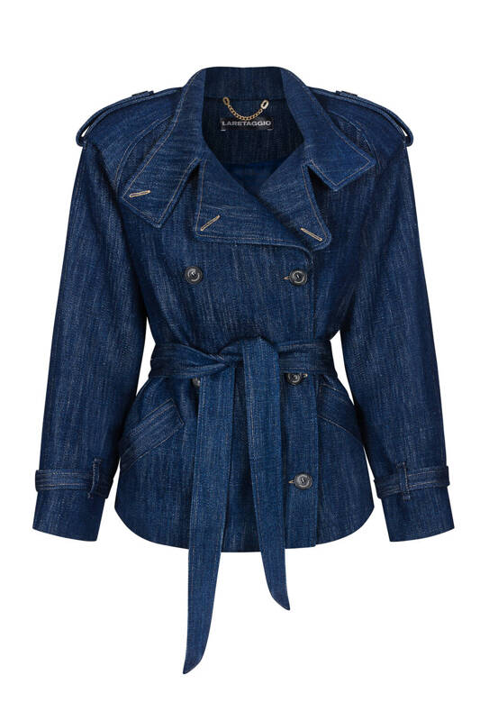 Vaccara Coat in Denim